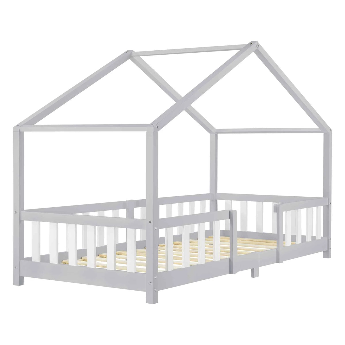 Letto cabina per bambini BUNKY 90 x 200 grigio