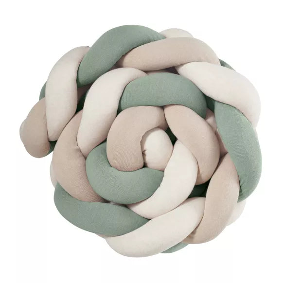 Tresse de lit Vert menthe &amp; Beige