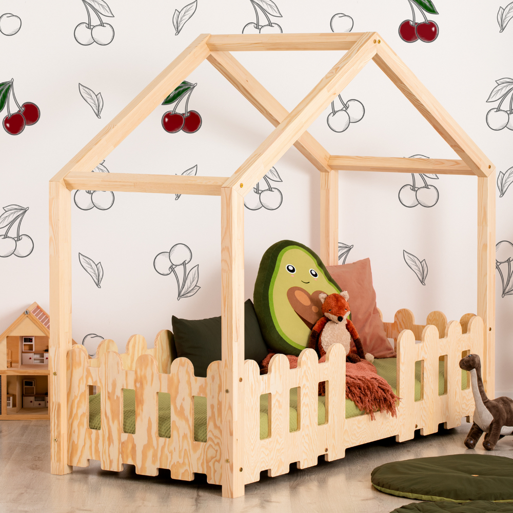Lit Montessori 80x160 cm en pin massif lit enfant sol - Ciel & terre