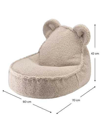 Bear kinderfauteuil in beige badstof