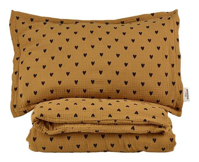 Housse de couette + taie Charlie Camel