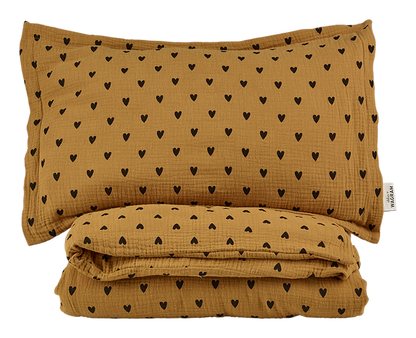 Housse de couette + taie Charlie Camel