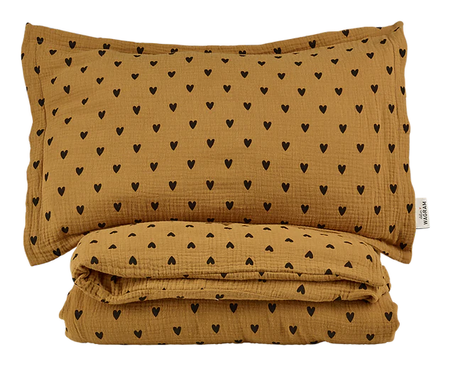 Housse de couette + taie Charlie Camel