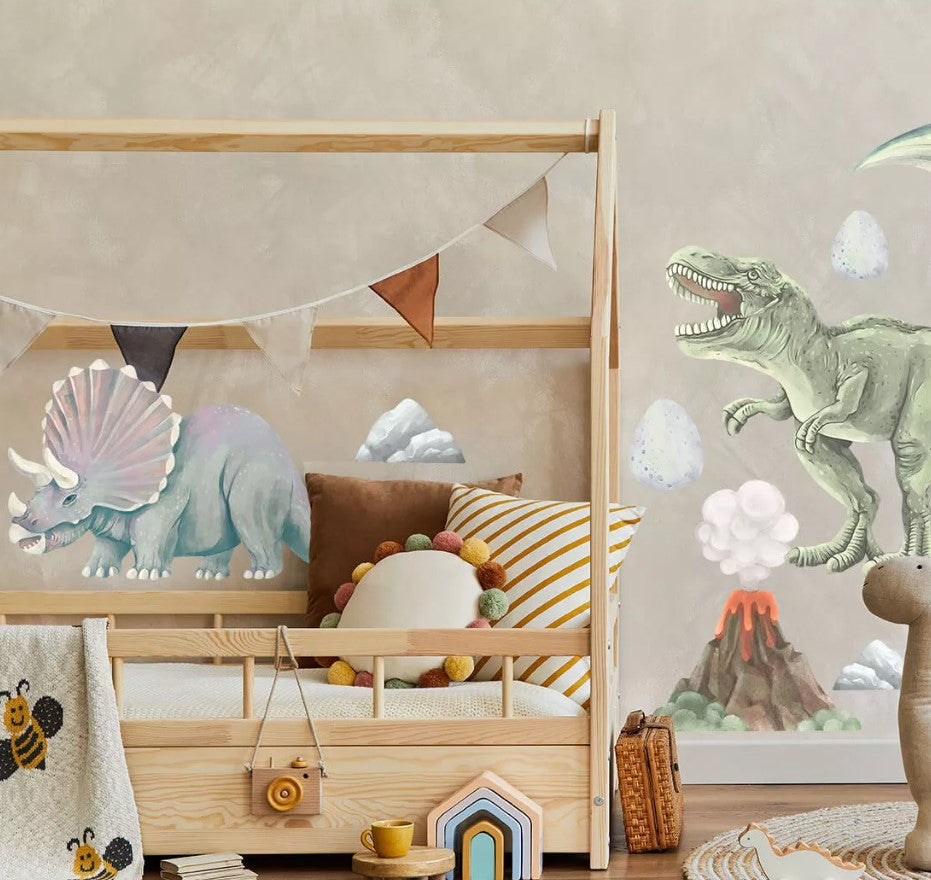 Autocollant sticker chambre enfant Dinosaures