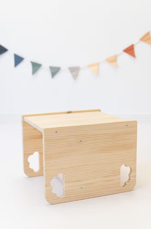 Houten Montessori schaalbare stoel - Cloud