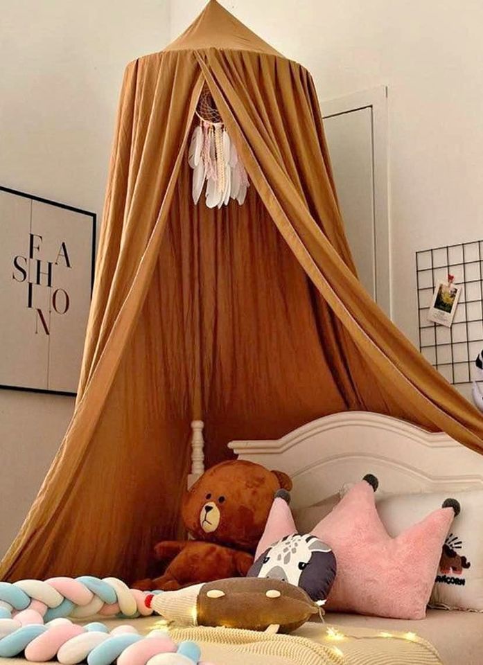 Ciel de lit bébé terracotta – Déco Chambre Bébé