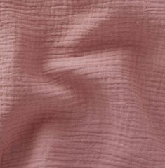 Couverture plaid enfant gaze de coton Vieux rose