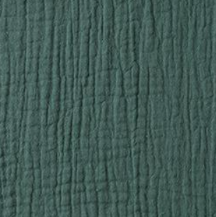 Drap housse double gaze coton BIO - Vert eucalyptus