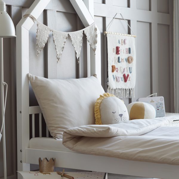 Housse de couette + taie beige