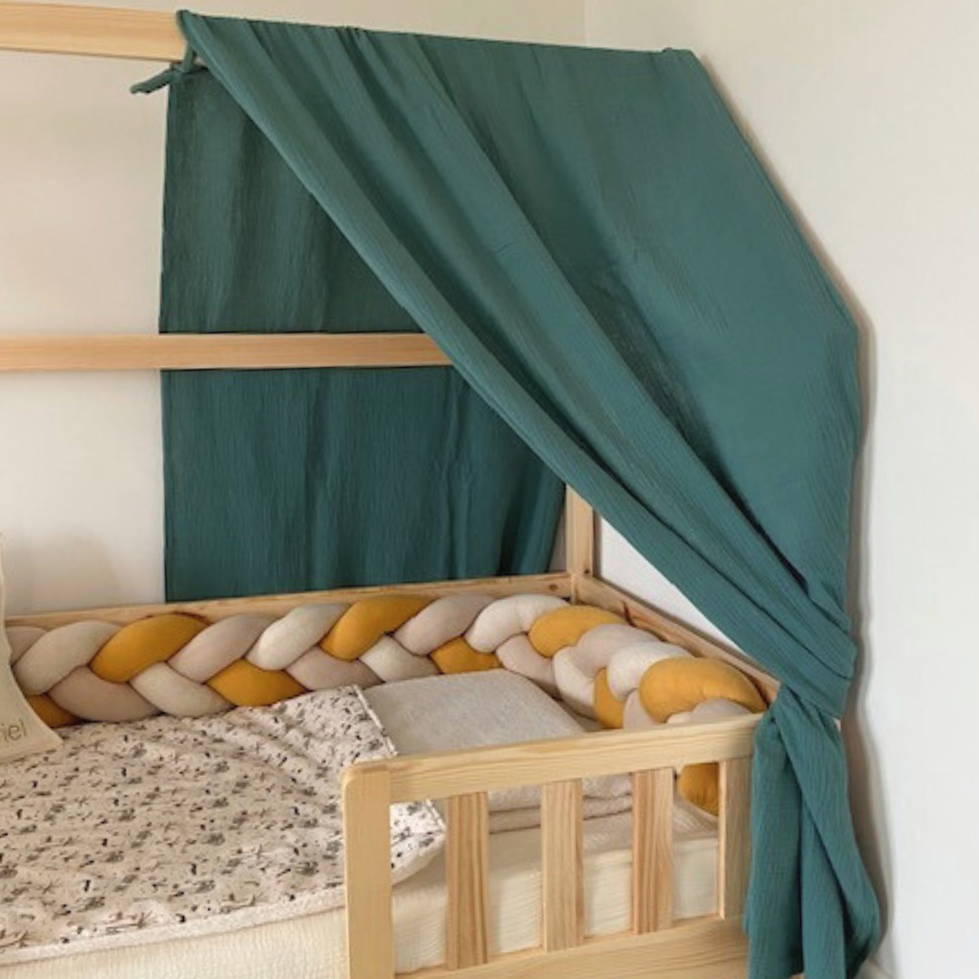 Pack de 2 ciels de lit cabane Vert eucalyptus