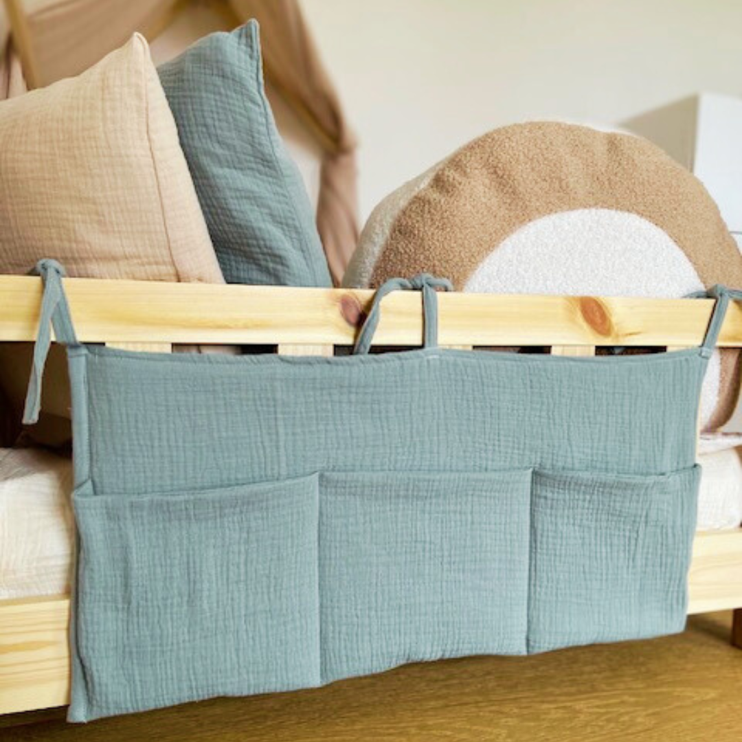 Pochette de rangement lit - Vert de gris