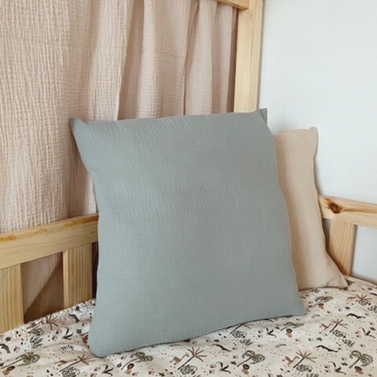 Housse de coussin enfant - Vert de gris