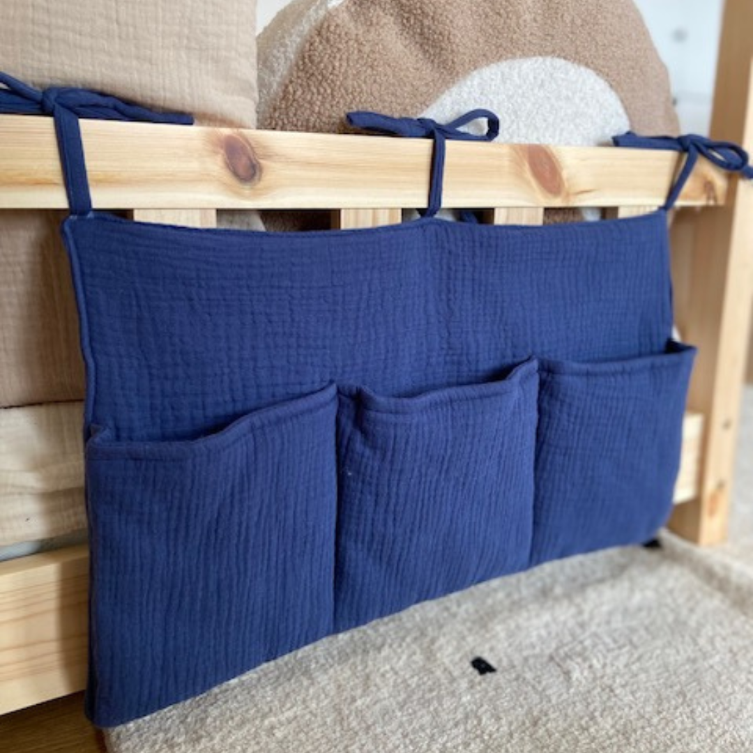 Pochette de rangement lit - Bleu indigo