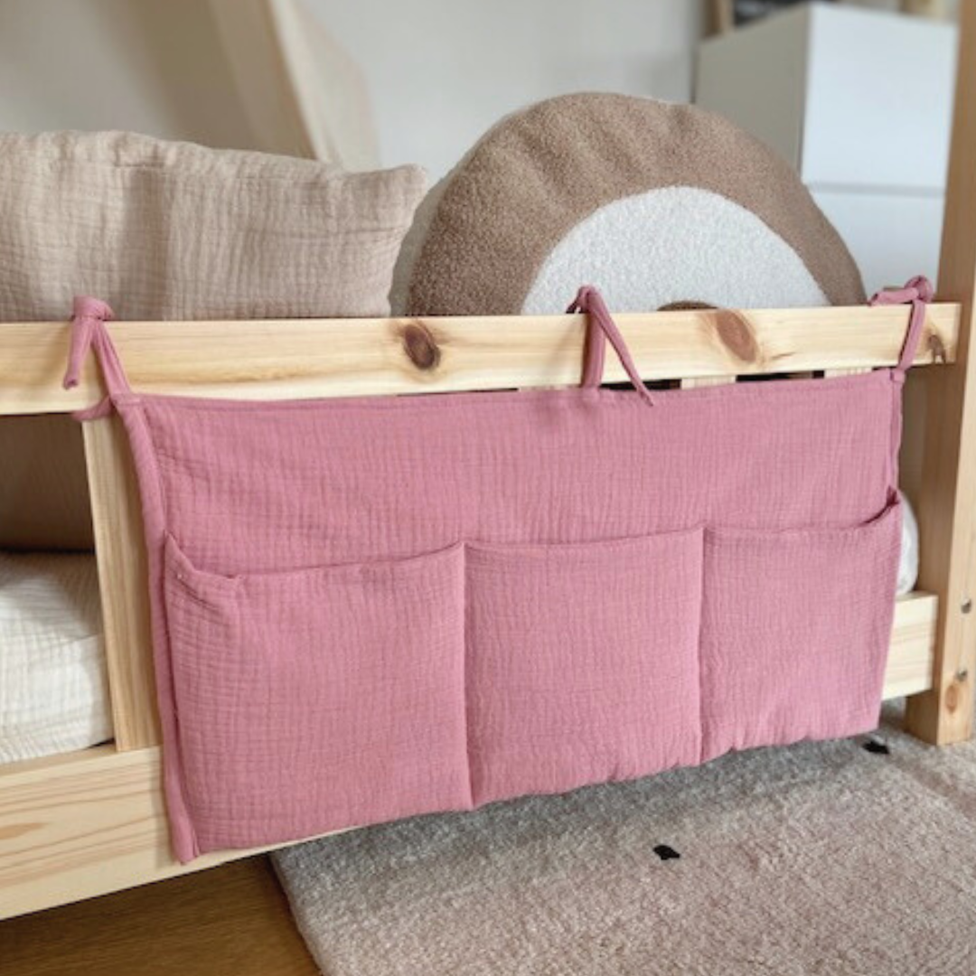 Pochette de rangement lit - Rose