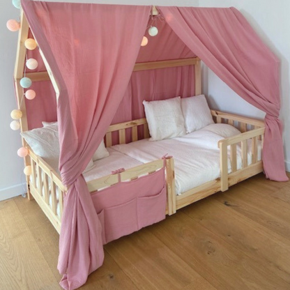 Pack de 2 ciels de lit cabane Rose