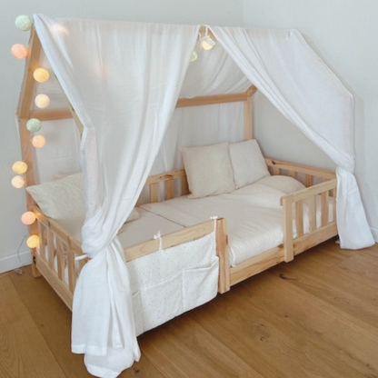 Pack de 2 ciels de lit cabane Blanc