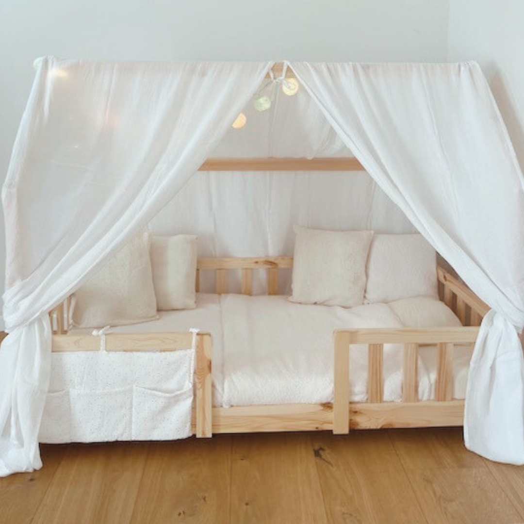 Pack de 2 ciels de lit cabane Blanc