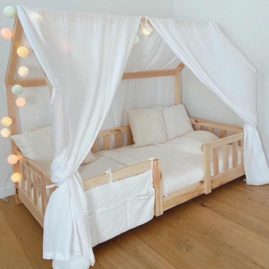 Pack de 2 ciels de lit cabane Blanc