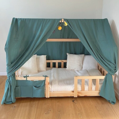 Pack de 2 ciels de lit cabane Vert eucalyptus