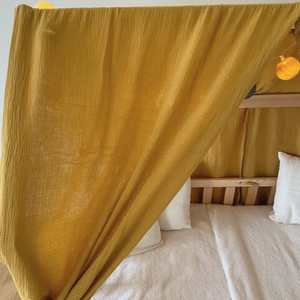 Pack de 2 ciels de lit cabane Jaune moutarde