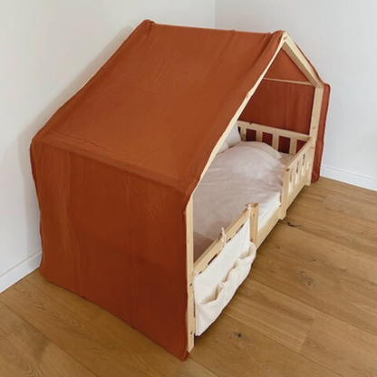 Terracotta cabana hemelbed met gouden stippen