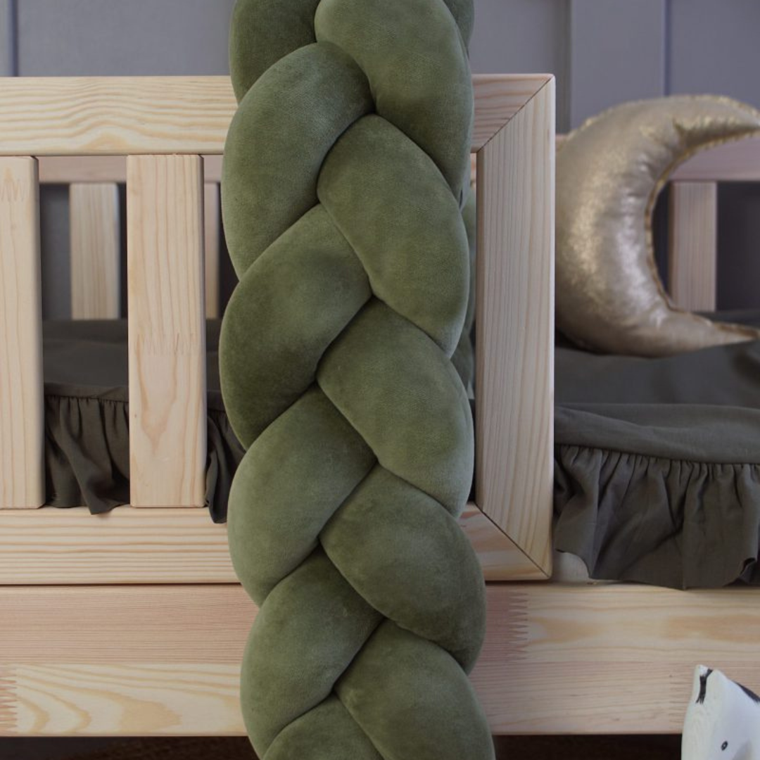 Tresse de lit Vert mousse 180cm