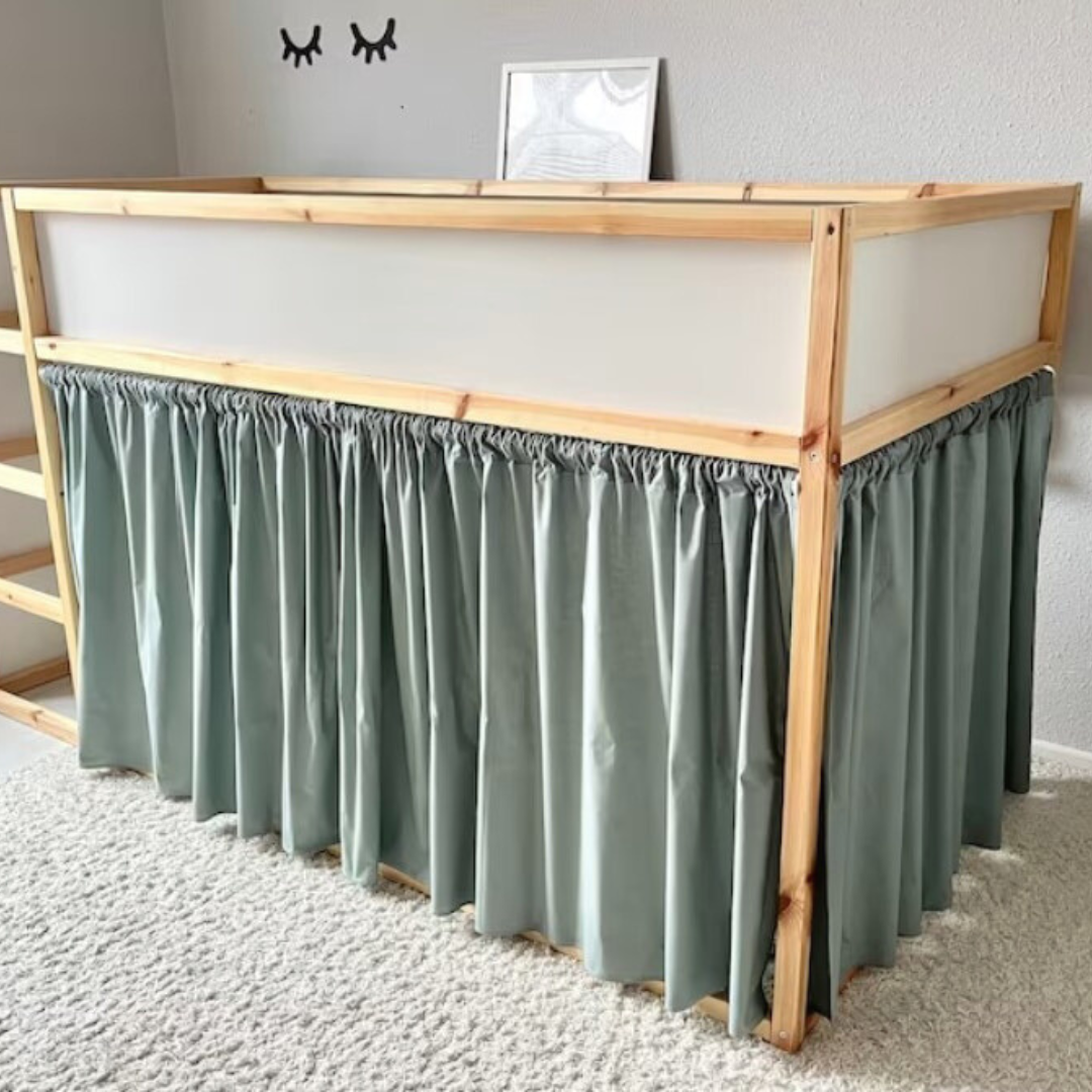 IKEA Kura bed katoenen mousseline gordijn - Ecru