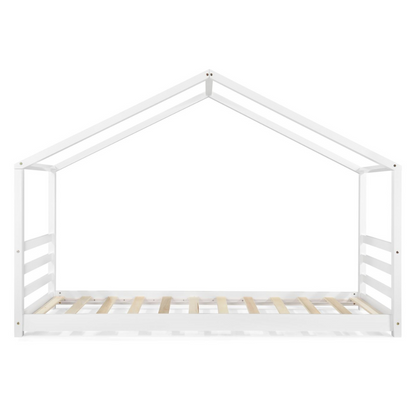 Lit cabane Montessori avec matelas - 90x200cm - Blanc