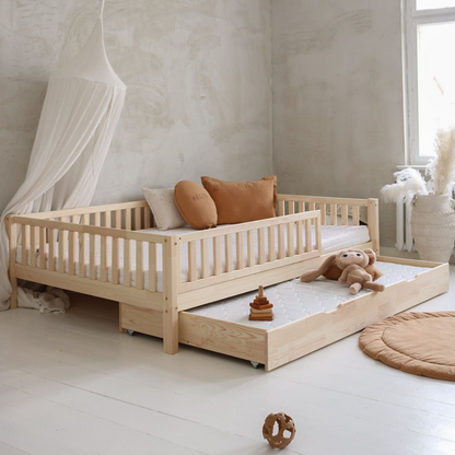 Lit enfant Basile avec 1 grand tiroir lit d&