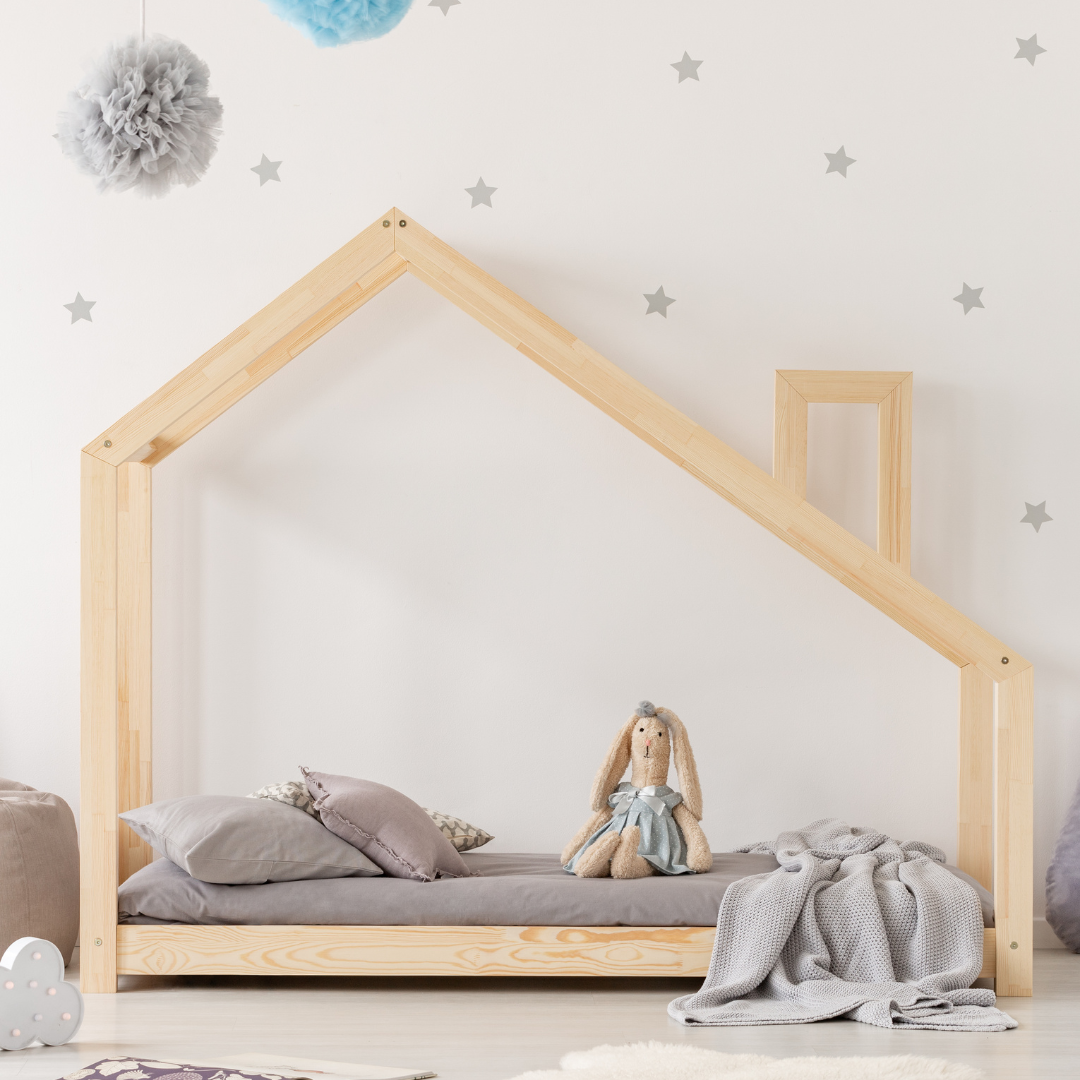 Grand lit cabane Montessori 120x200cm