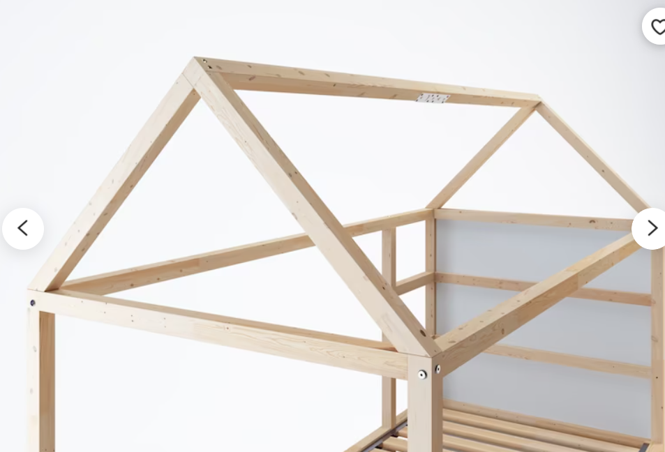 Pack ciel de lit + toit en bois pour lit cabane Kura Ikea