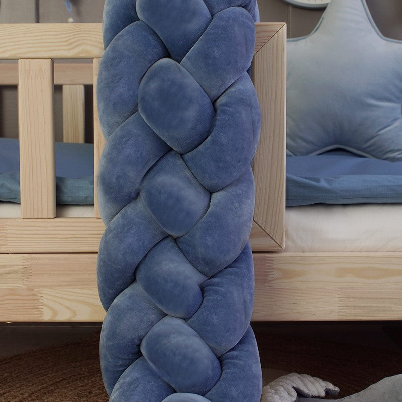 4-strengs bedvlecht Blauw 340cm