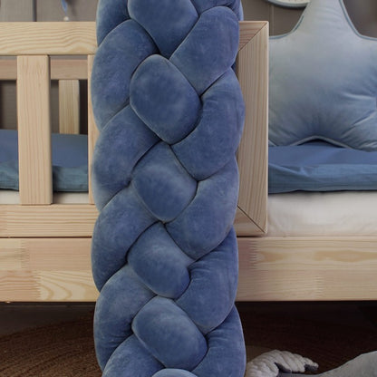 4-strengs bedvlecht Blauw 340cm