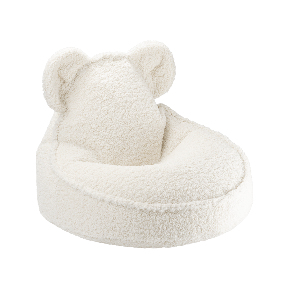 Teddybeer kinderfauteuil in French Terry stof - Ecru