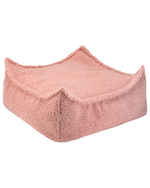 Pouf enfant Teddy bouclette Rose