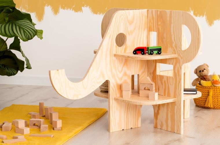 Etagère enfant en bois Éléphant