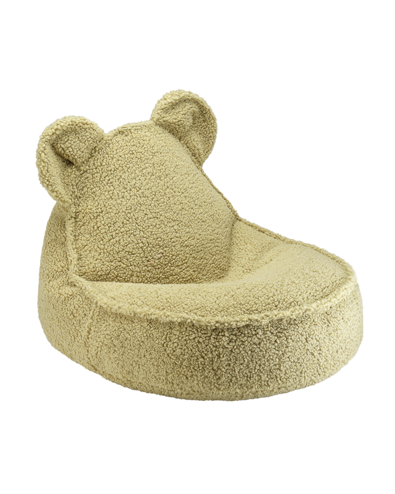 Fauteuil enfant ourson Teddy bouclette Vert pistache