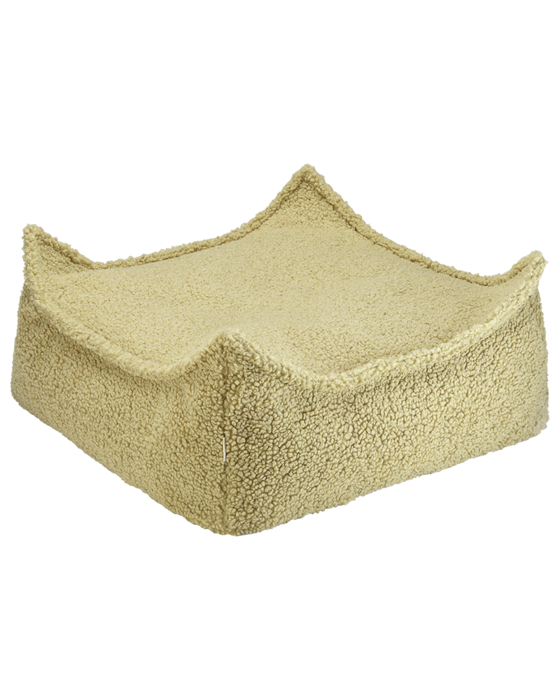 Pouf enfant Teddy bouclette Vert pistache