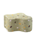 Pouf enfant Teddy bouclette Terrazzo Vert