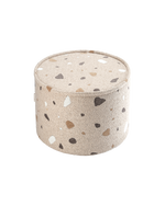 Pouf enfant Teddy bouclette Terrazzo Beige