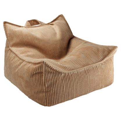 Fauteuil velours Caramel