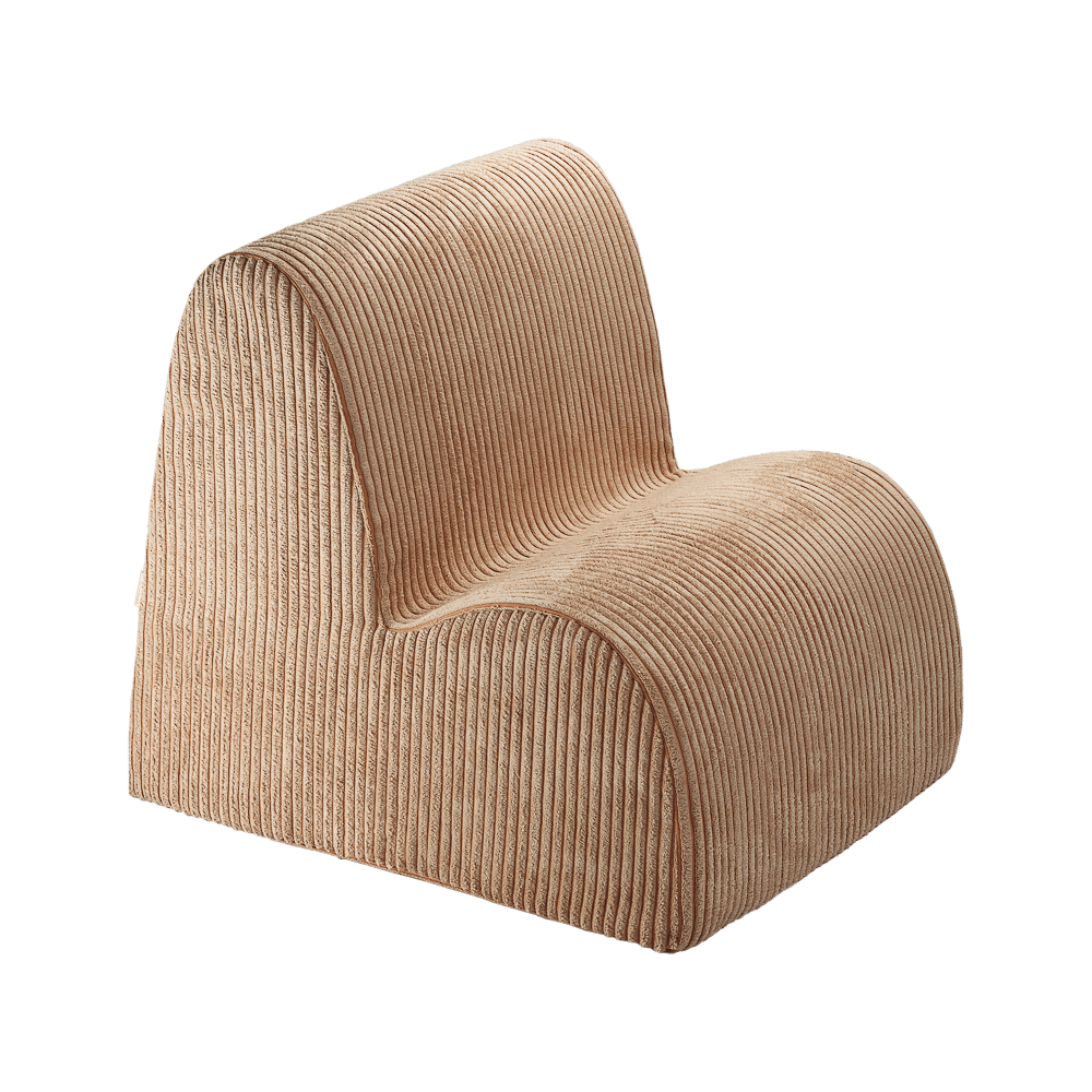 Karamel fluwelen fauteuil