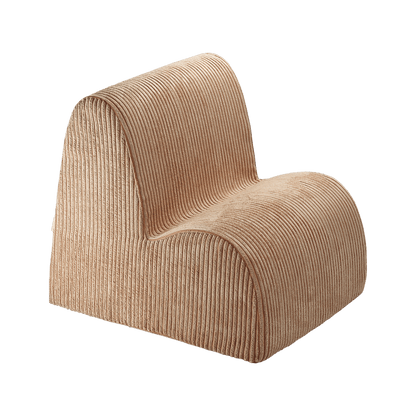 Fauteuil velours Caramel