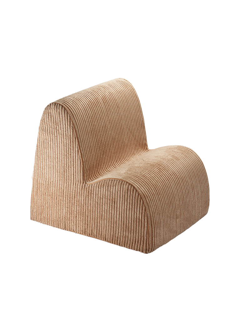 Fauteuil velours Caramel