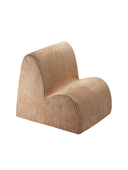 Fauteuil velours Caramel