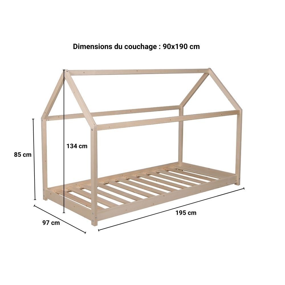 Montessori kajuitbed met barrière + boxspring