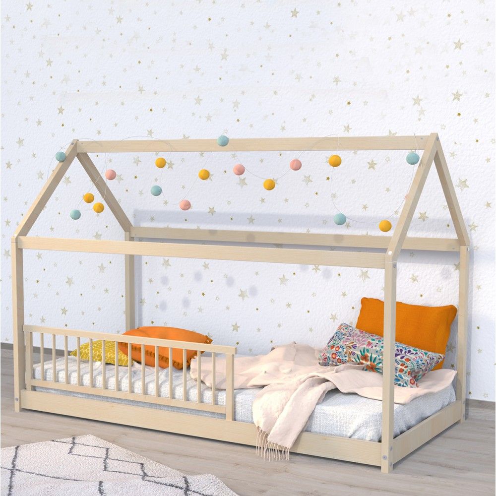 Montessori kajuitbed met barrière + boxspring