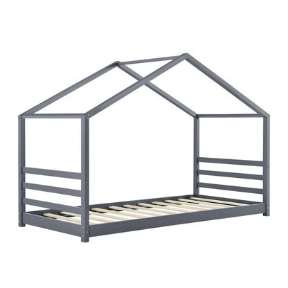 Lit cabane Montessori - 90x200 cm - Gris