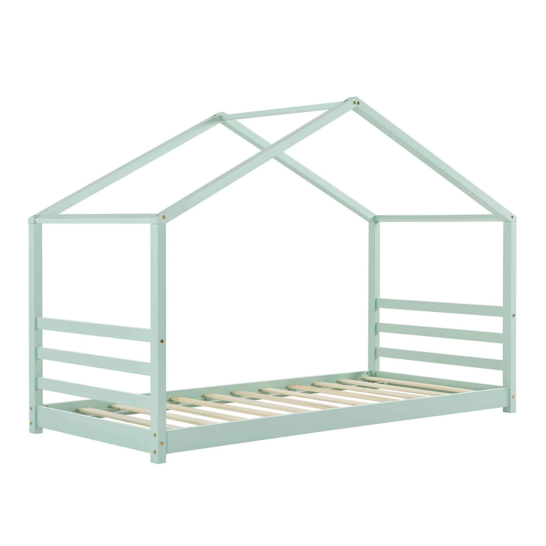 Lit cabane Montessori - 90x200cm - Vert menthe