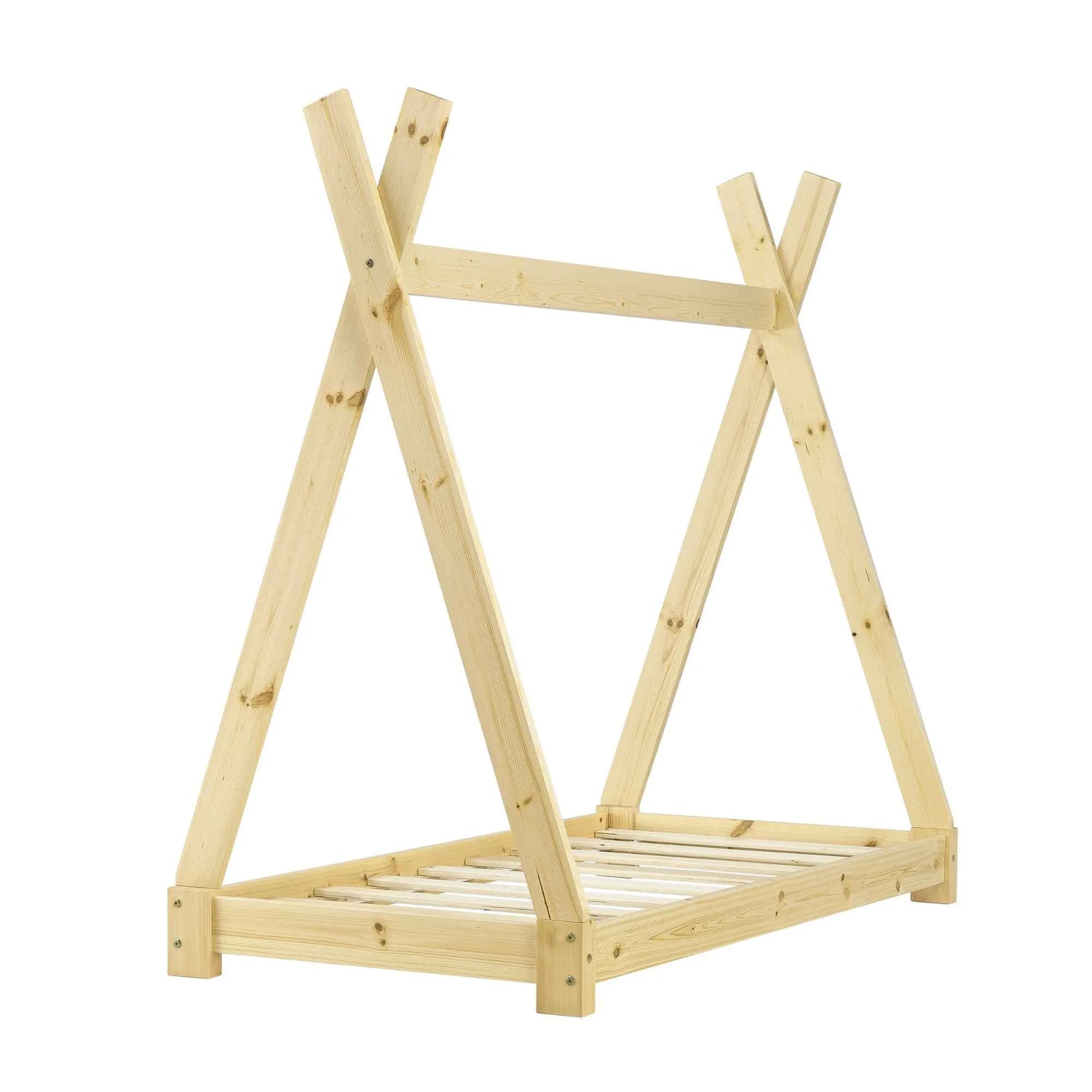 Lit tipi 70x140cm - Montessori - Bois naturel